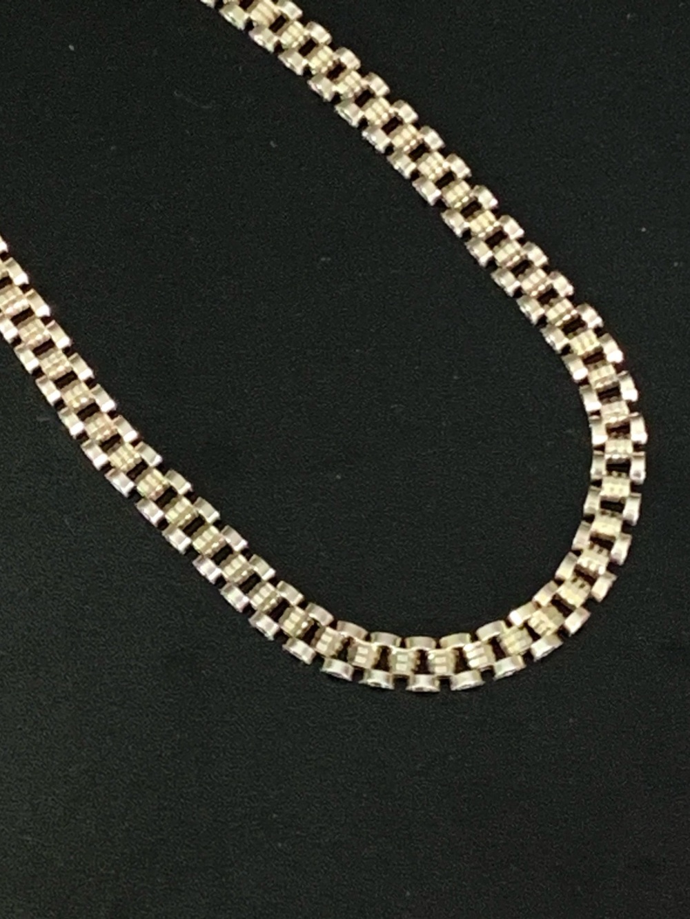 Pretty Vintage ITAOR Italy 925 Sterling Silver Link Necklace 18.1/4” - 24g